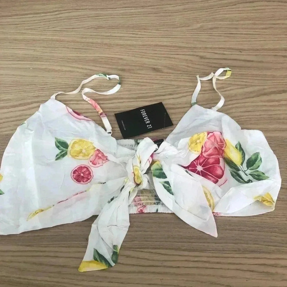 🆕Forever 21 Fruit Prints Woven Bralette Top M🆕 - Picture 6 of 9
